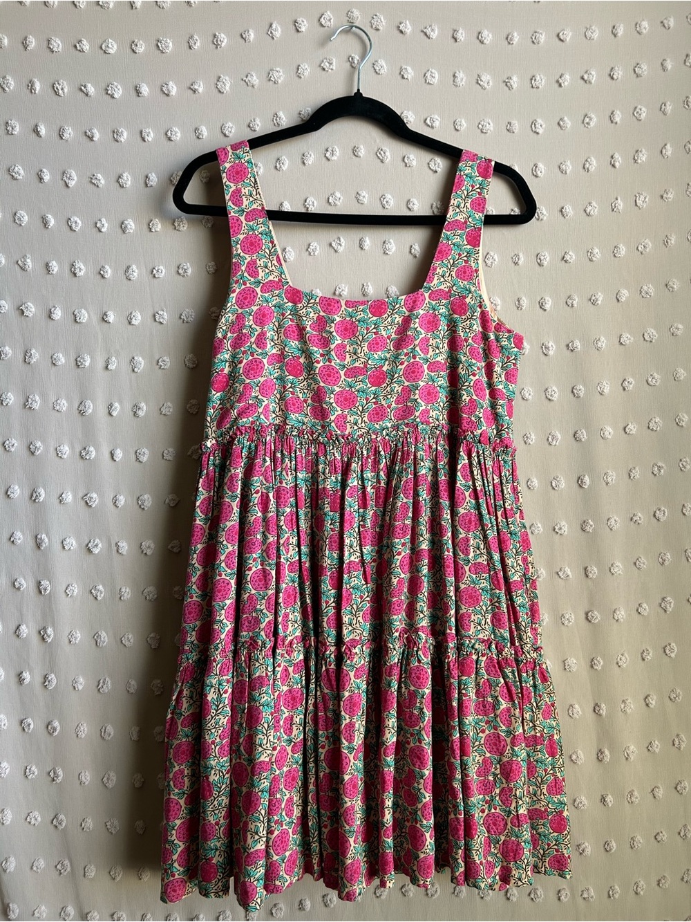 Natural Life Patti Tiered Floral Sleeveless Sun Dress Sz S Pink - Picture 2 of 4